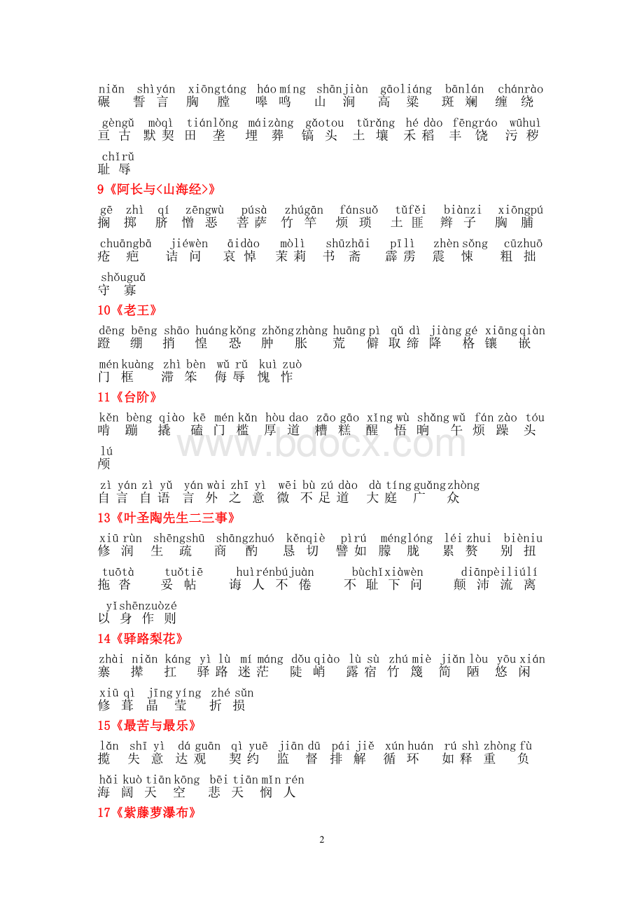 (完整word)最新部编版七年级语文下册字词整理.doc_第2页