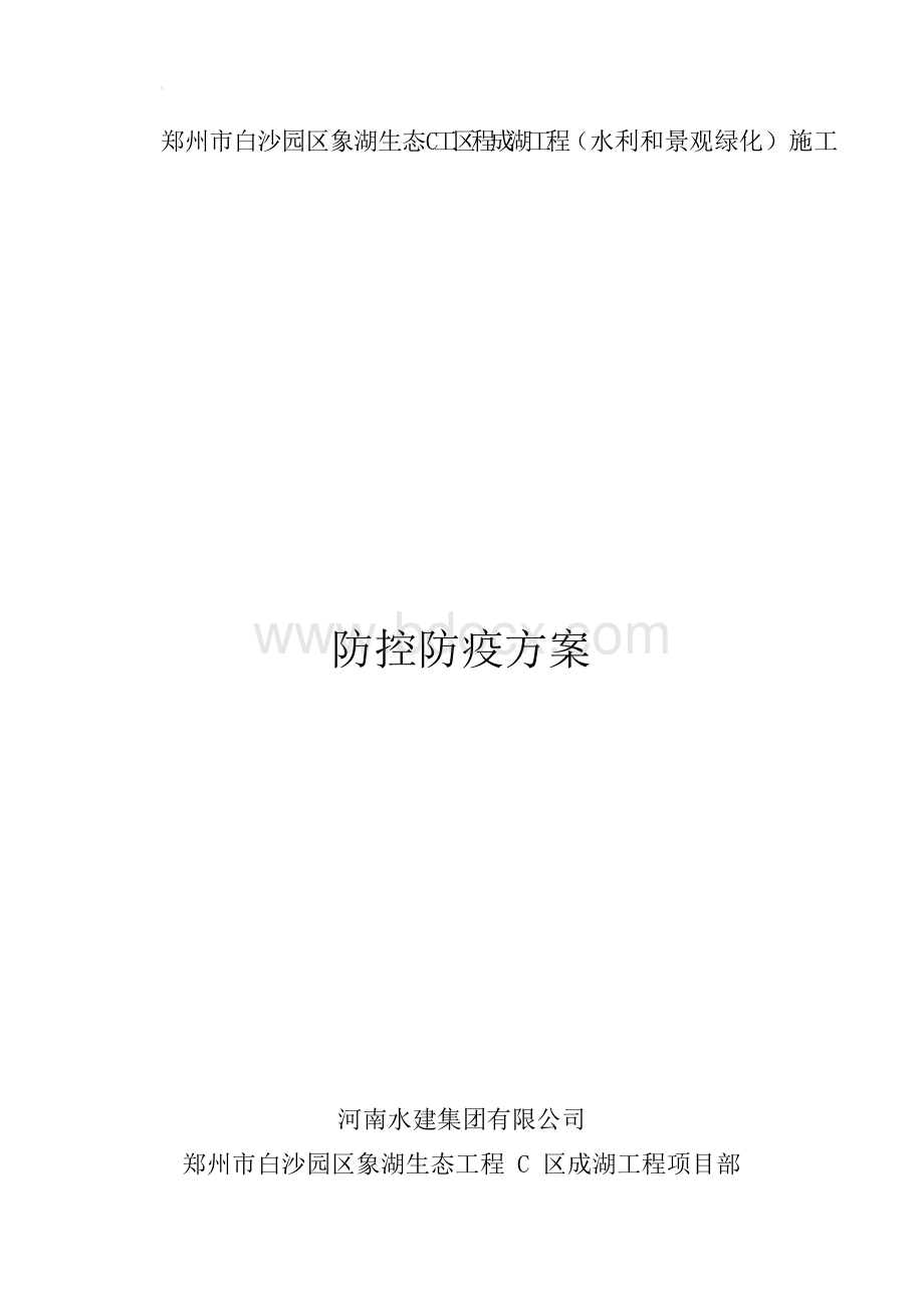 防疫防控方案文档格式.docx