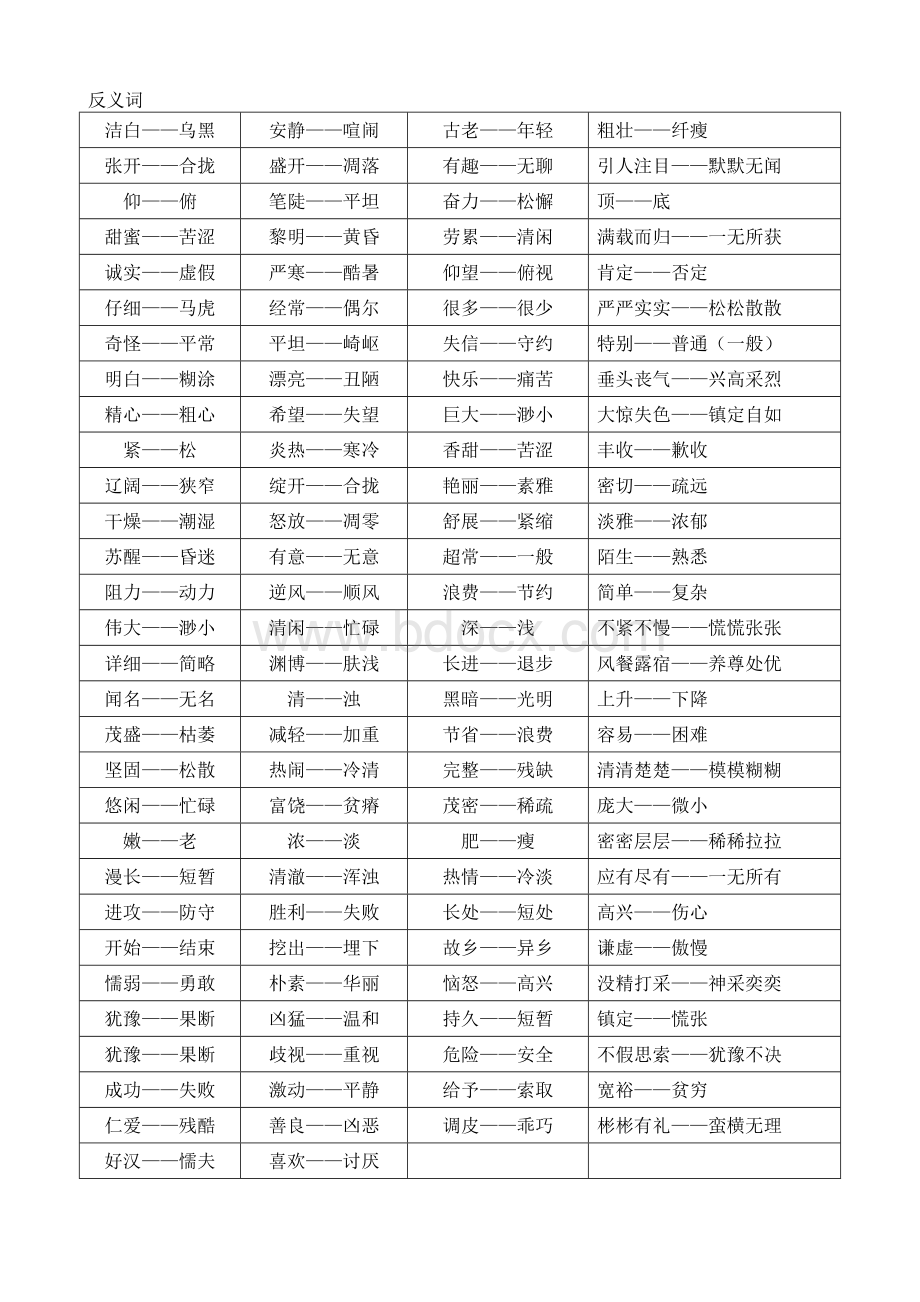 小学三年级近义词反义词多音字大全.doc_第2页