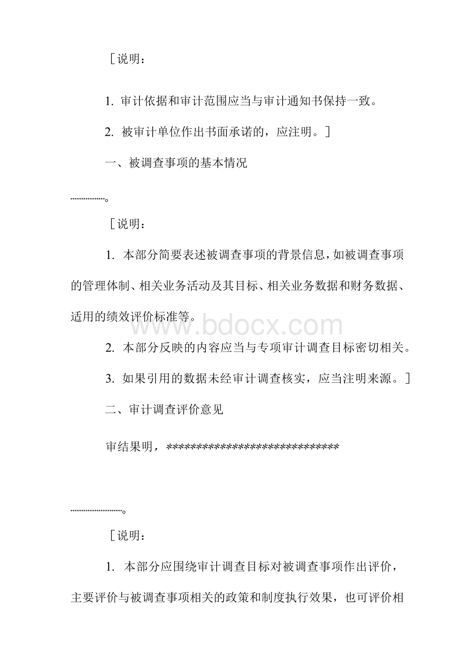 专项审计调查报告模板Word文件下载.docx_第2页