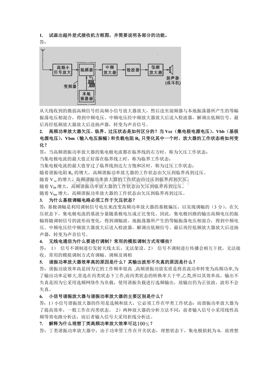 高频电子线路简答题—武汉理工大学Word文件下载.doc_第1页