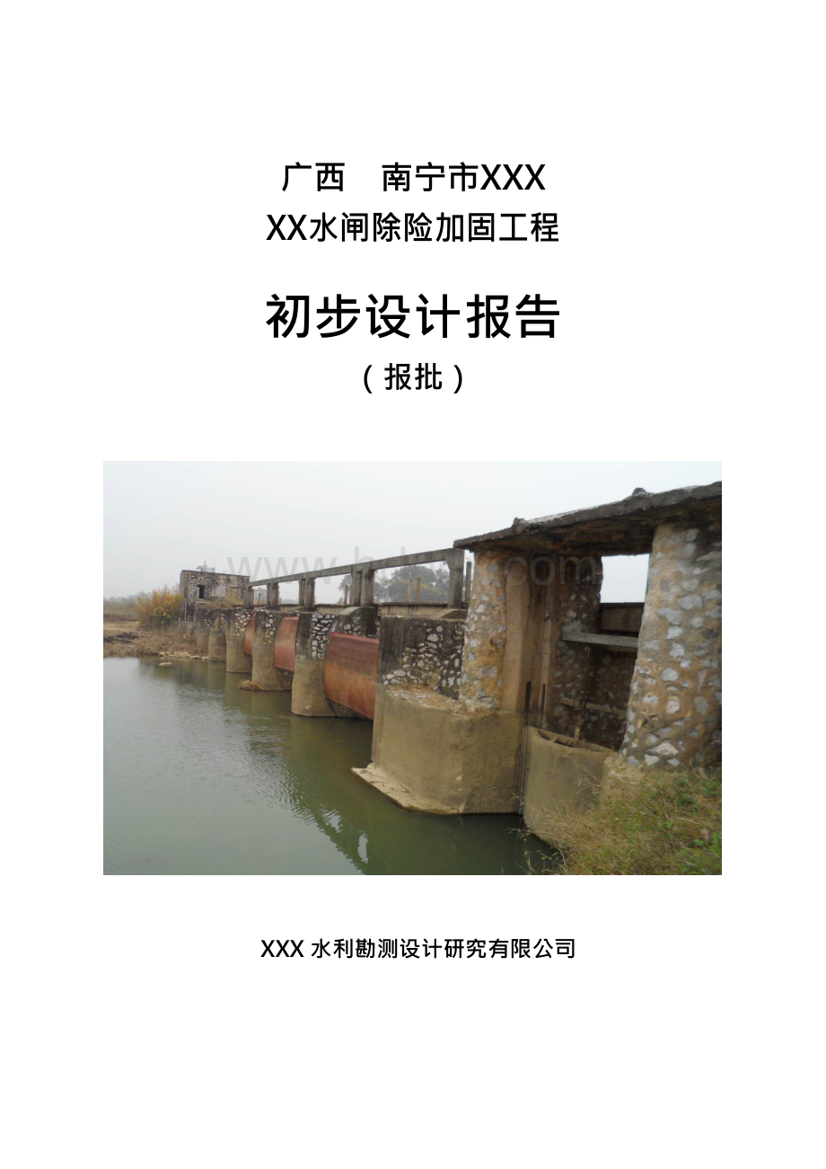 广西某中型水闸工程出险加固设计初步设计报告(报批).docx
