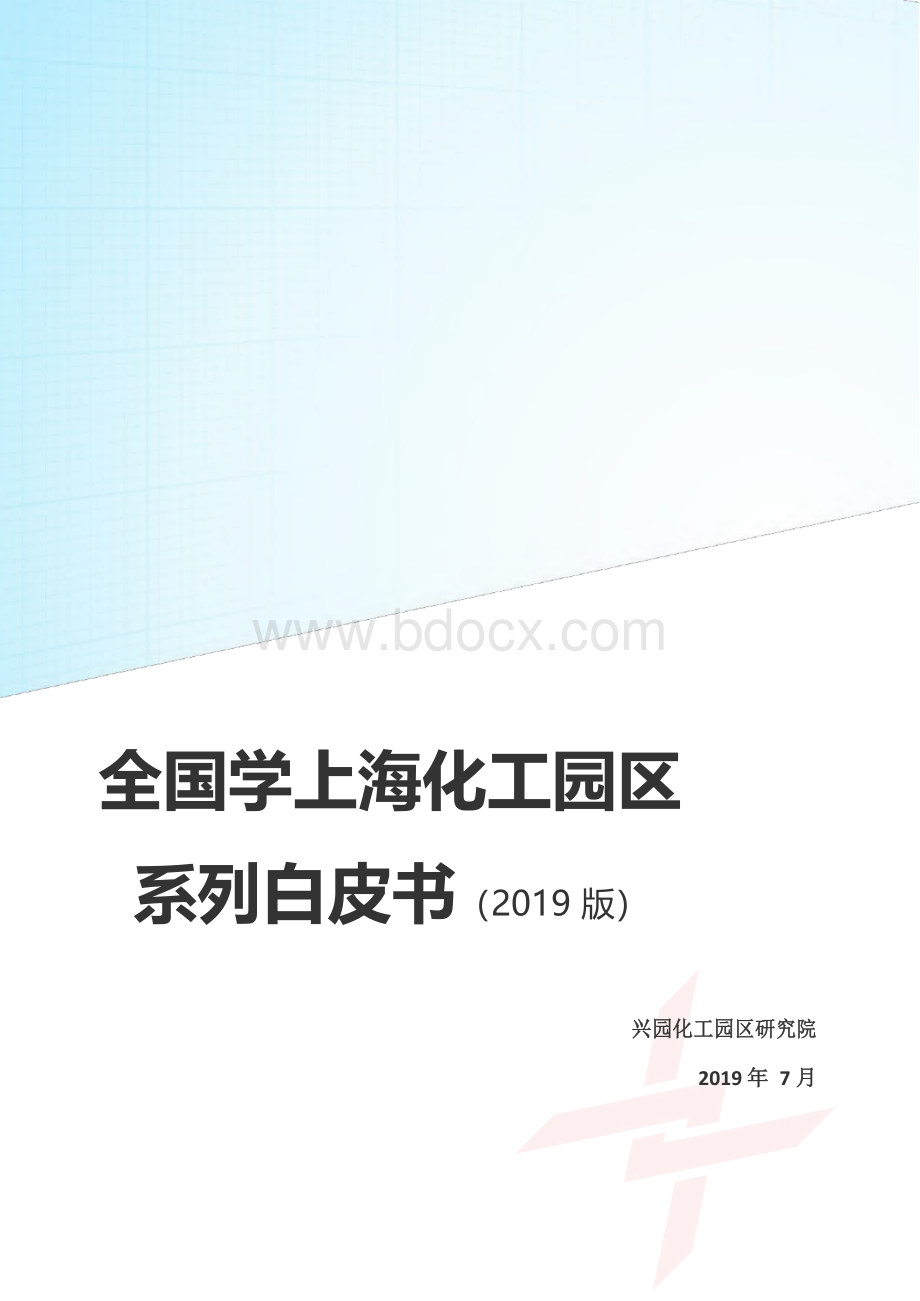 2019年全国学上海化工园区白皮书-兴园化工园区研究院.docx