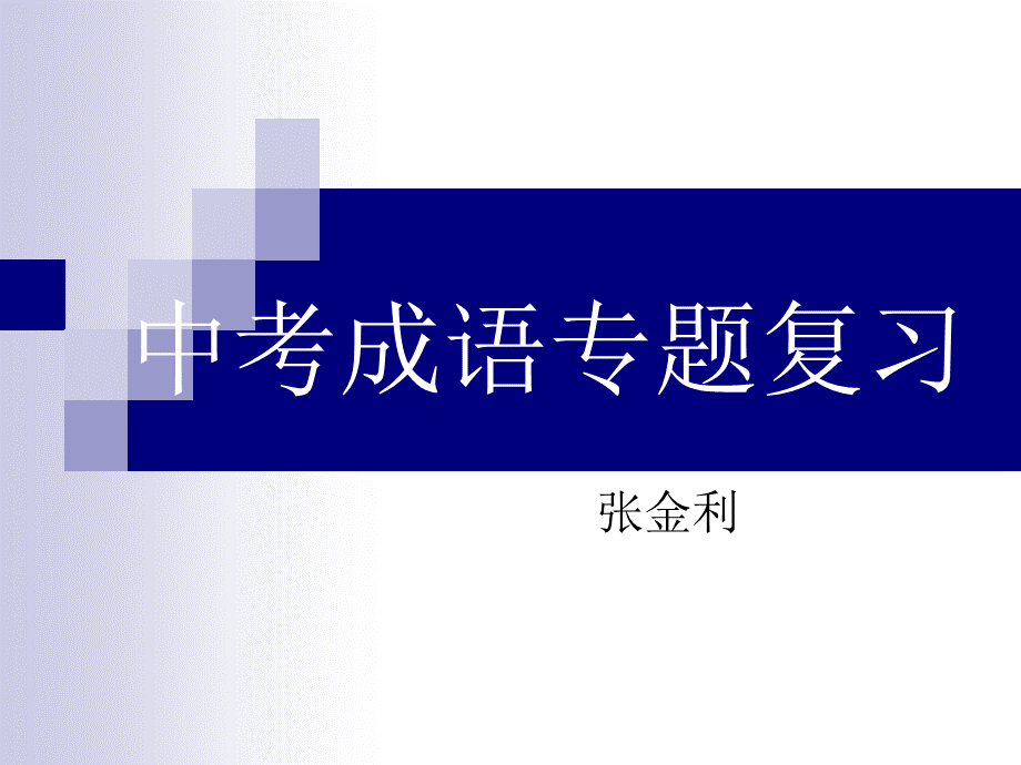 中考成语专题复习PPT优质PPT.ppt