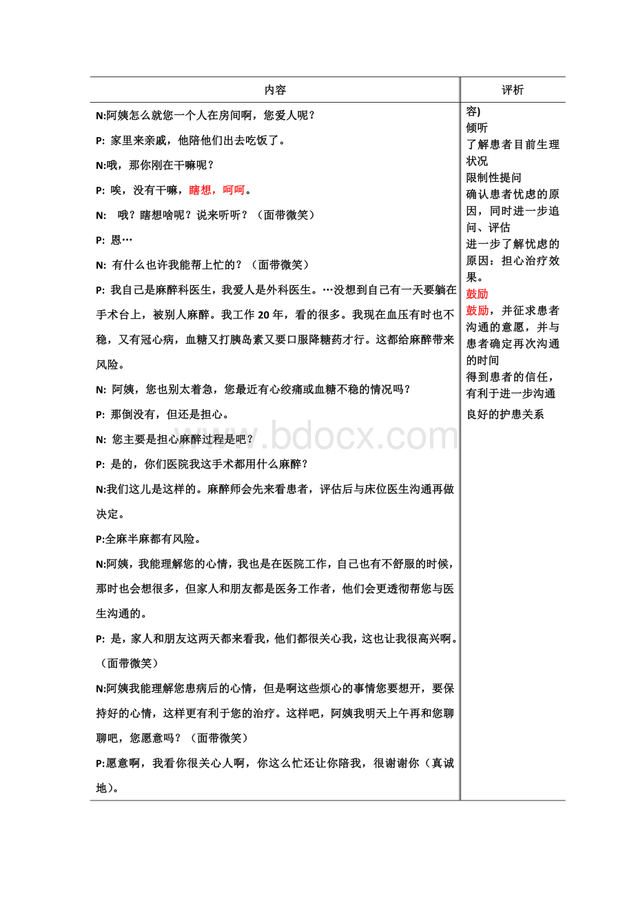 治疗性沟通案例及评析Word文档下载推荐.doc_第3页