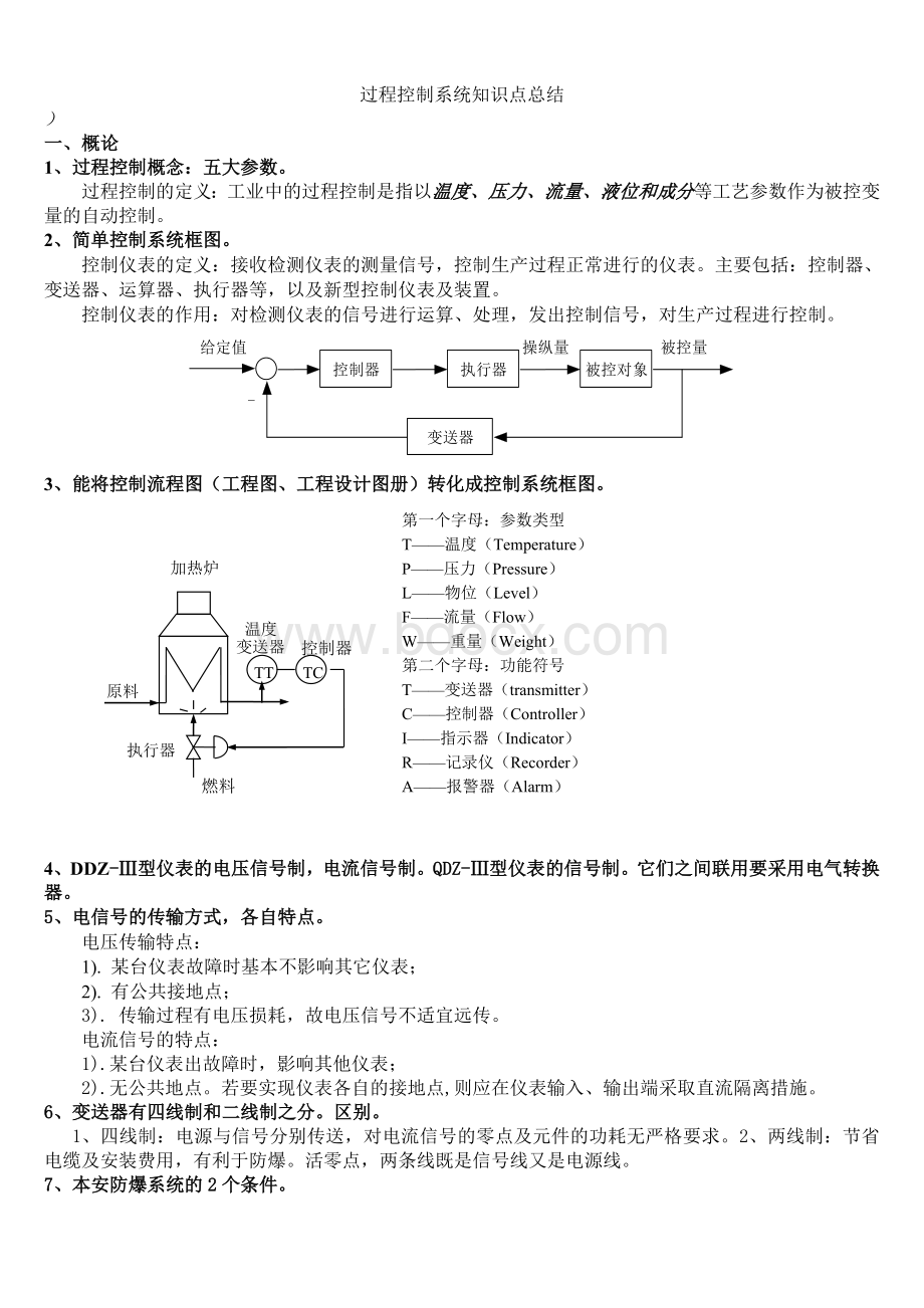 过程控制系统--复习总结!.doc