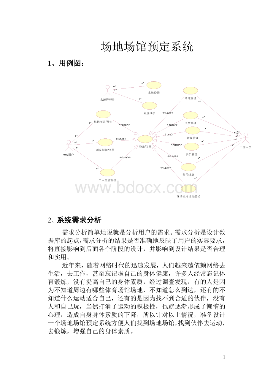 (完整版)场地场馆预定系统.doc_第1页