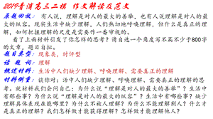 材料作文 ：有人说,理解是对人的最大的善举,也有人说理解是对人的最大的纵容……解析及范文.pptx