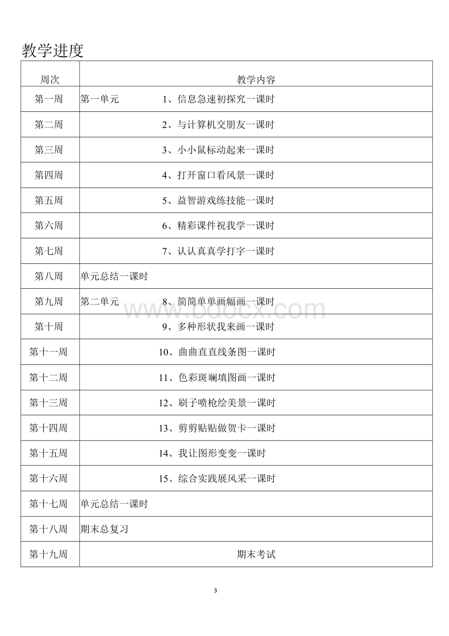 人教版三年级信息技术上册教案Word文档格式.docx_第3页