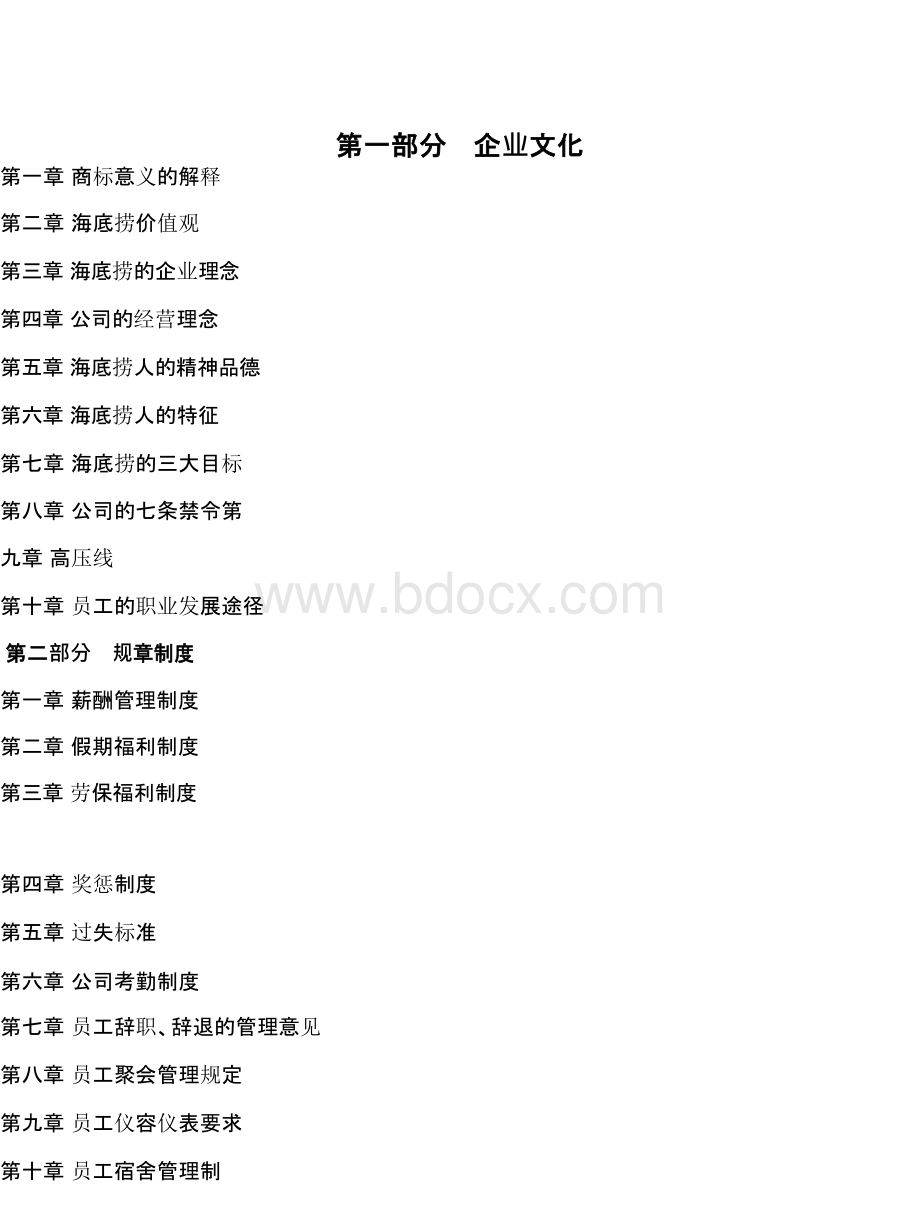 海底捞管理员工手册.docx_第1页