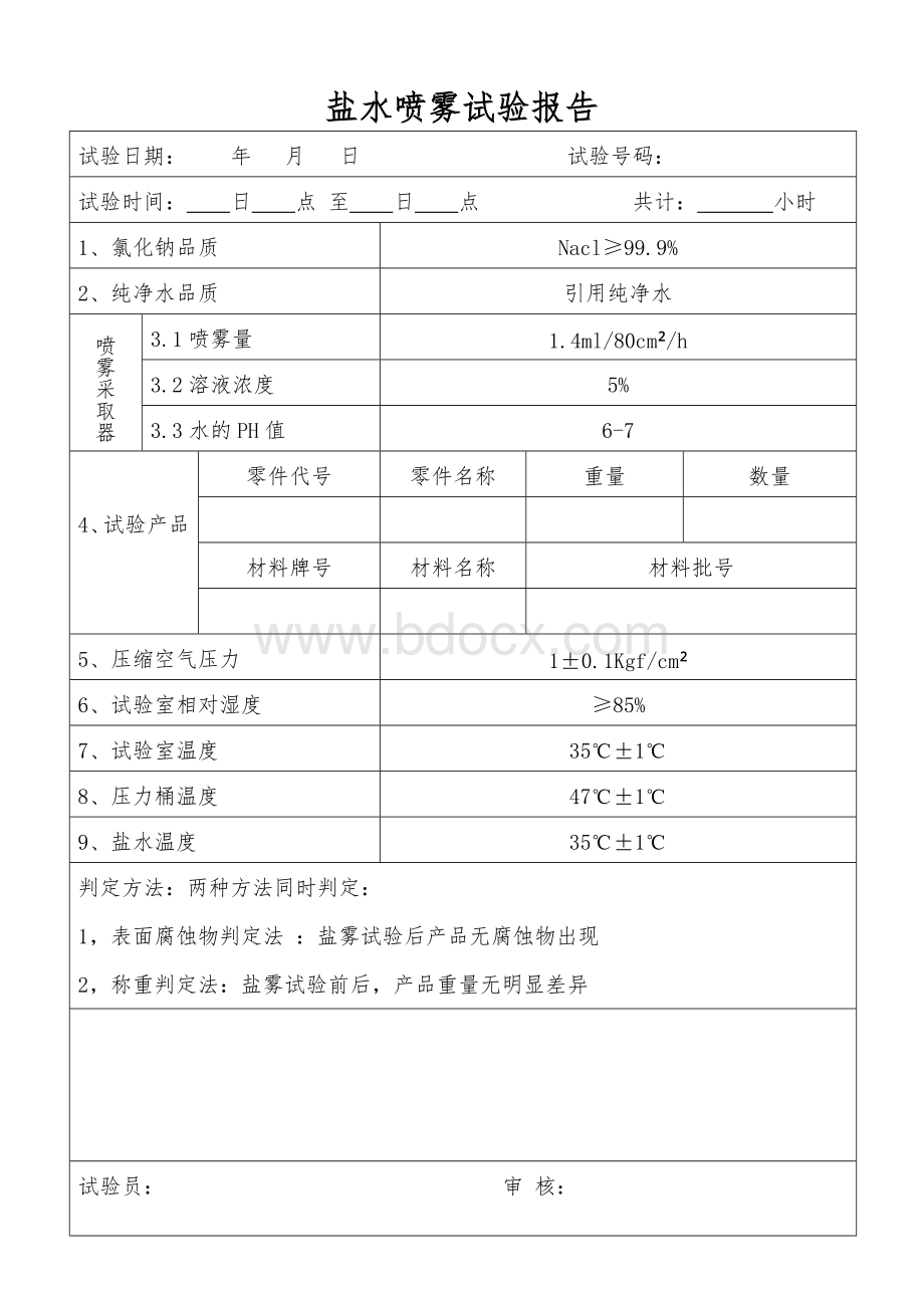 盐雾试验报告表格.doc_第1页