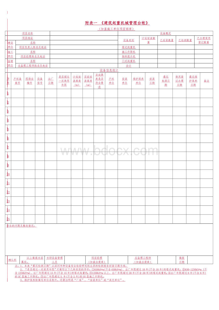 建筑起重机械管理台帐.doc