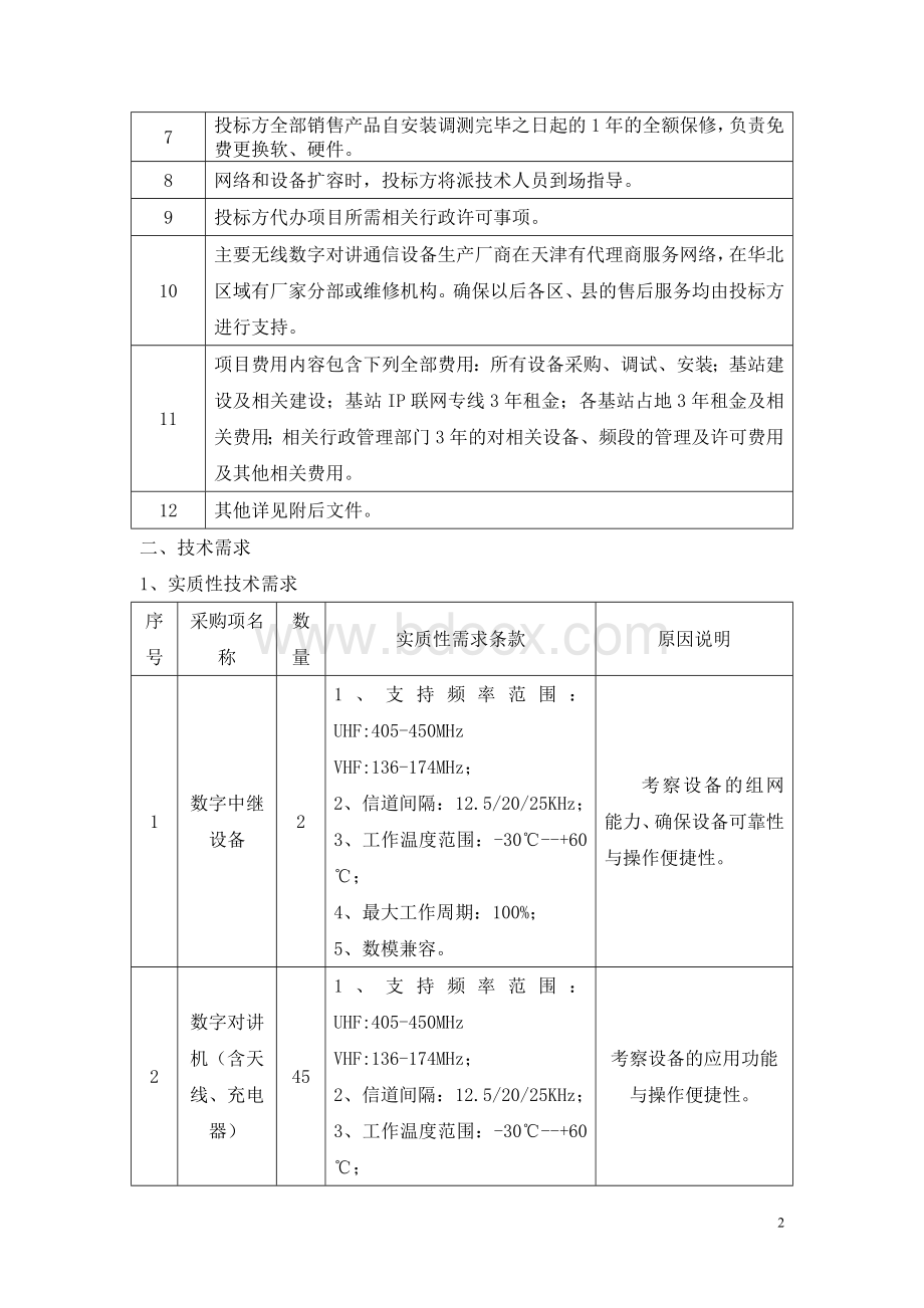 无线数字对讲通信系统项目需求书.doc_第2页