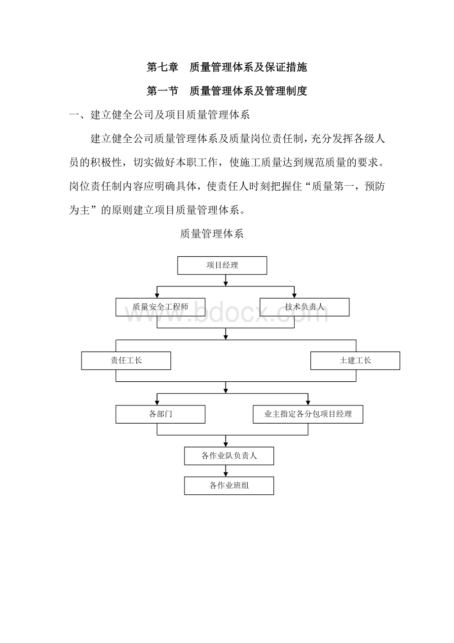 质量管理体系及保证措施Word文档格式.doc