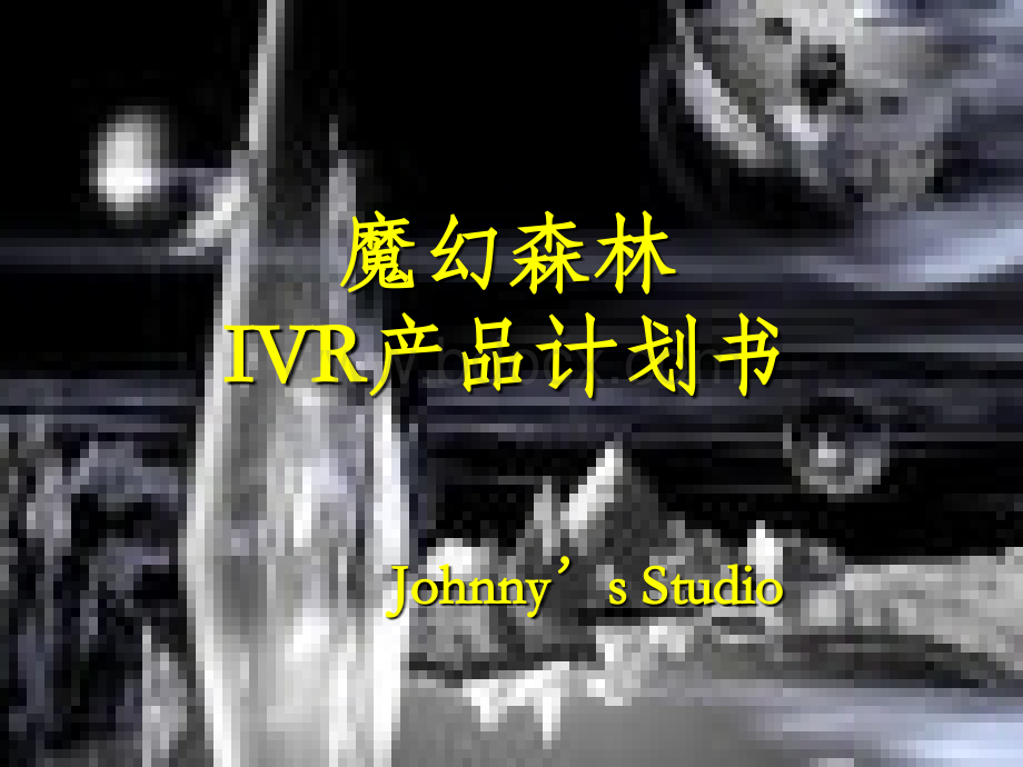 魔幻森林IVR产品计划书PPT资料.ppt_第1页