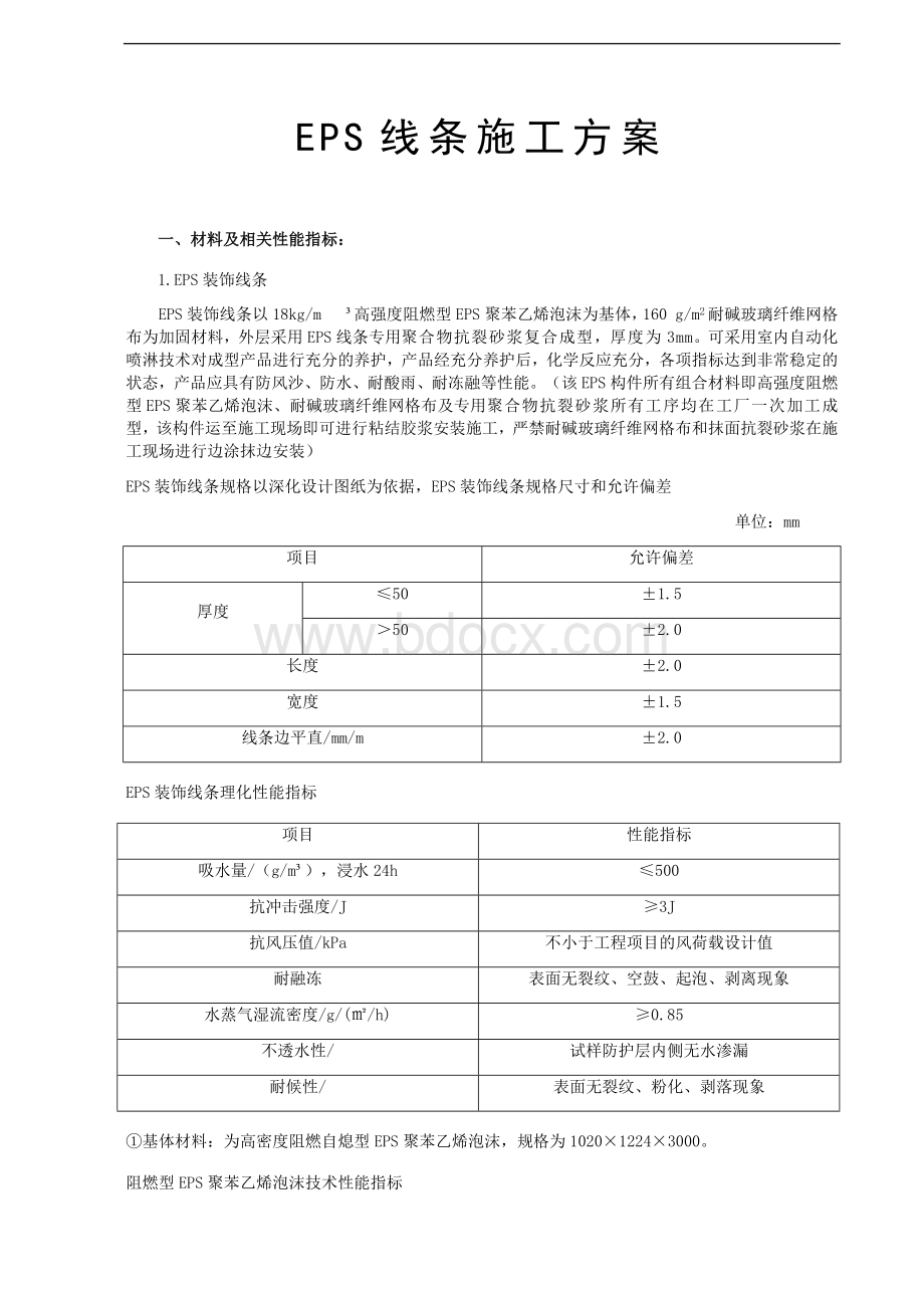 EPS线条施工方案Word文档格式.docx_第1页