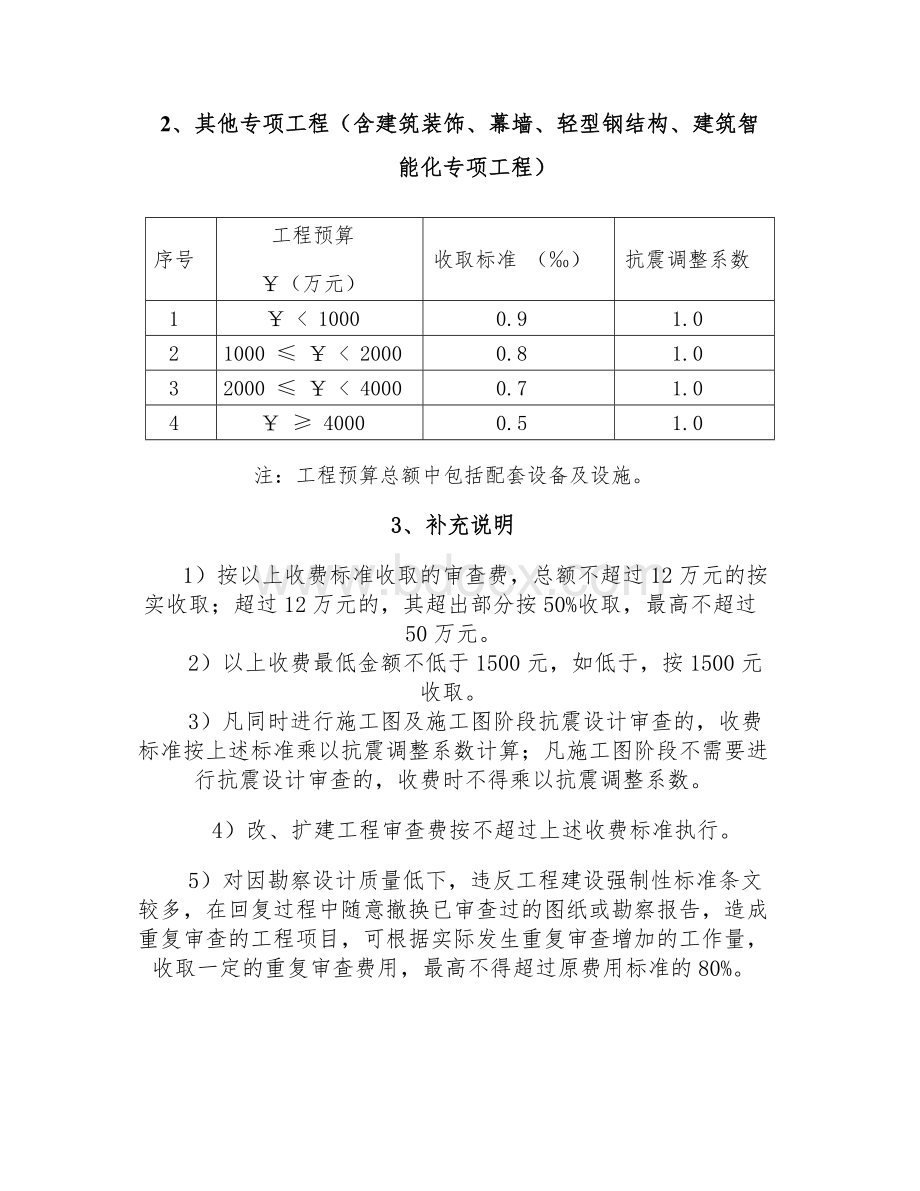 关于《建设工程施工图及抗震设计审查收费标准》的说明.docx_第2页