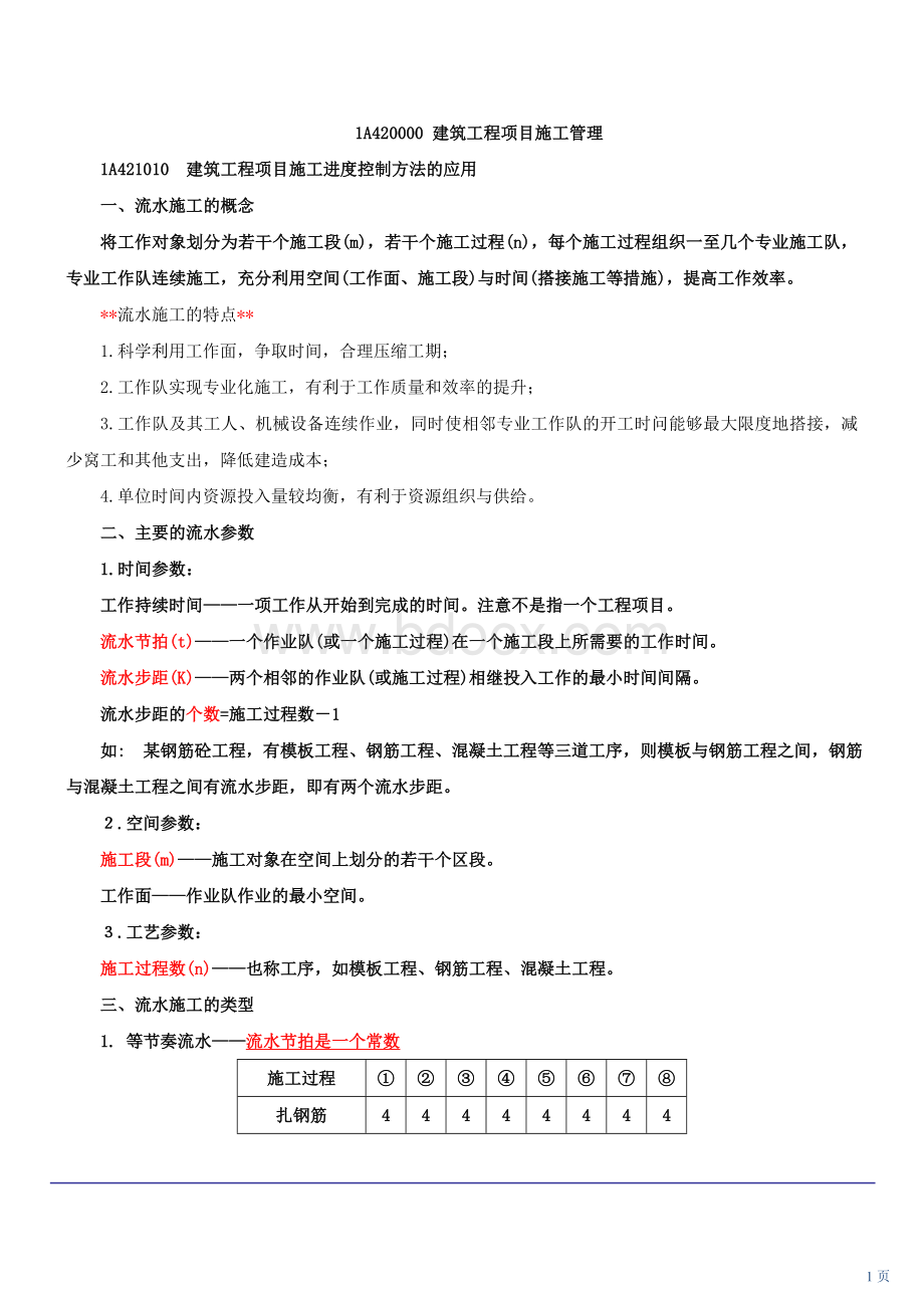 一级建造师实务精讲班重点汇总Word下载.doc