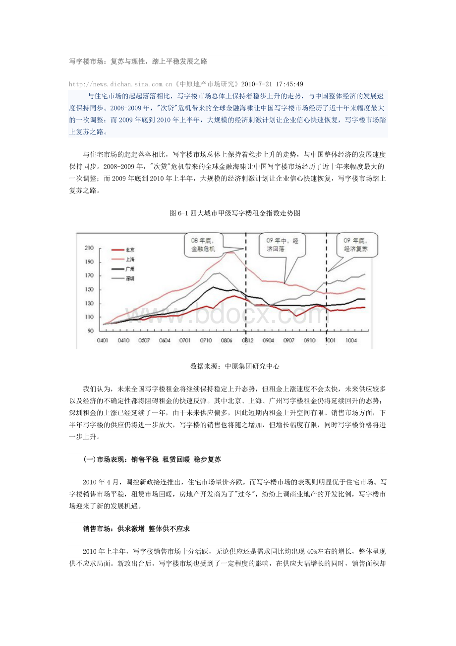 上海写字楼价格近年走势分析.doc_第1页