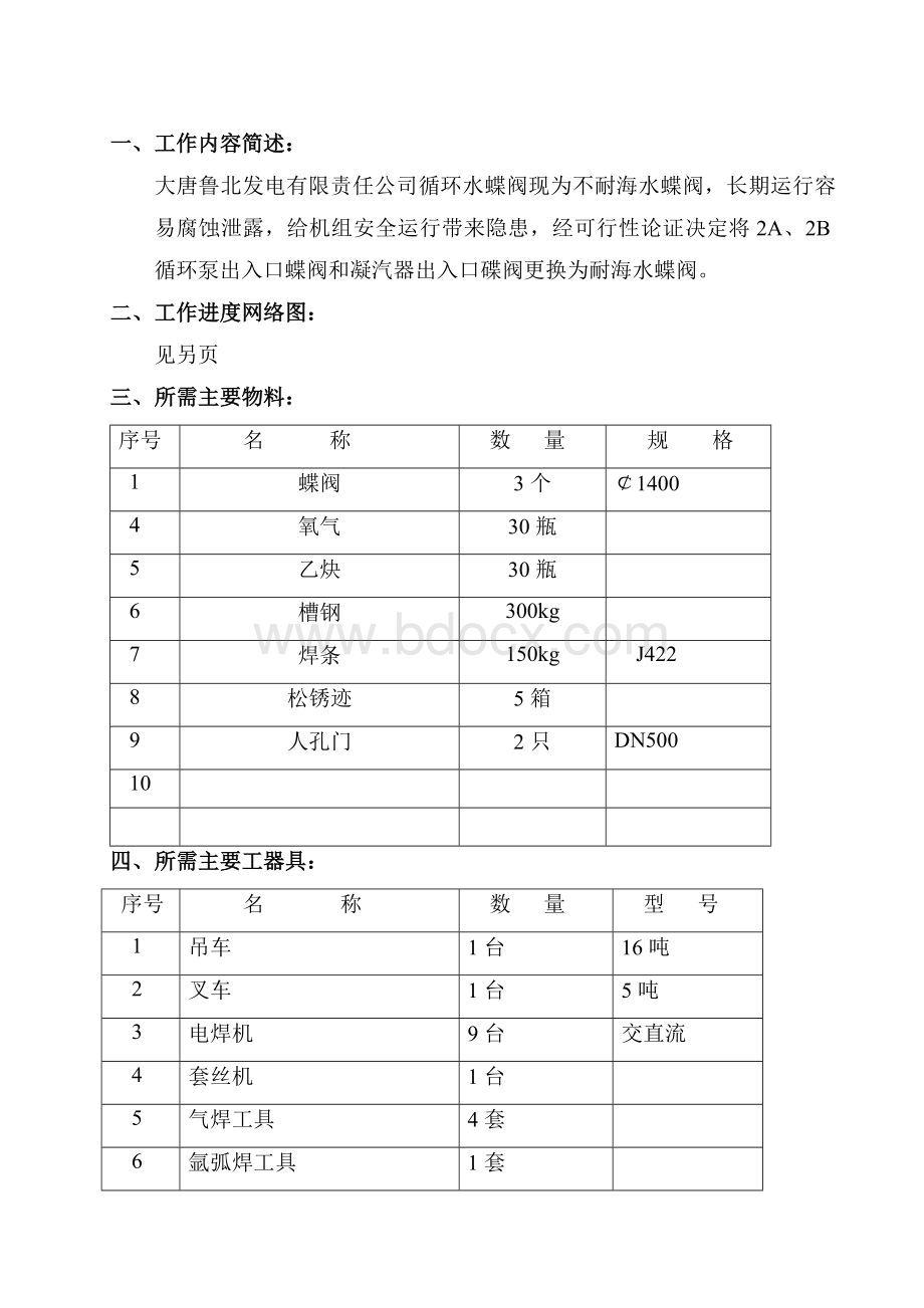 海水蝶阀更换的技术方案.doc_第2页