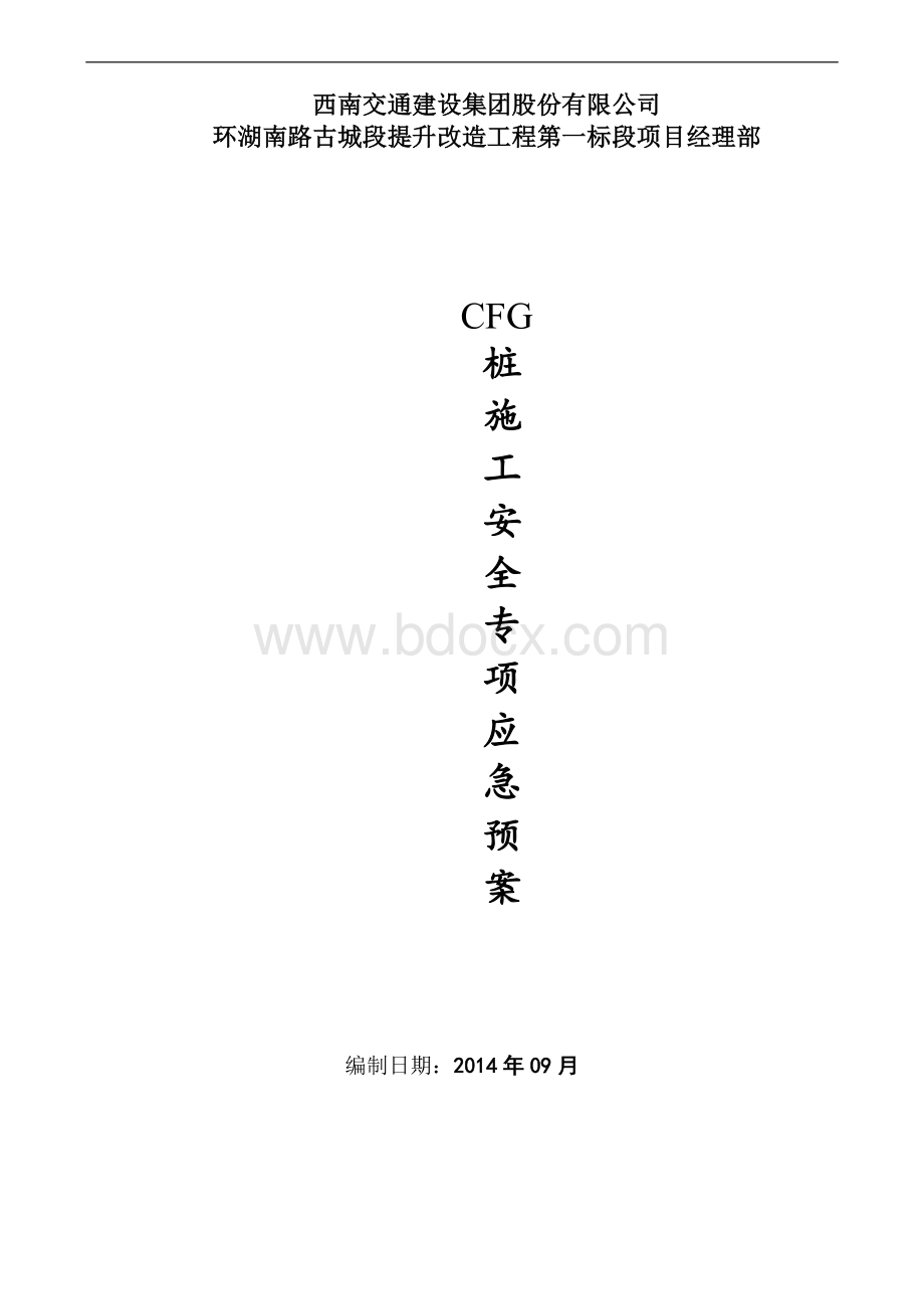 CFG桩专项应急救援方案.doc_第1页