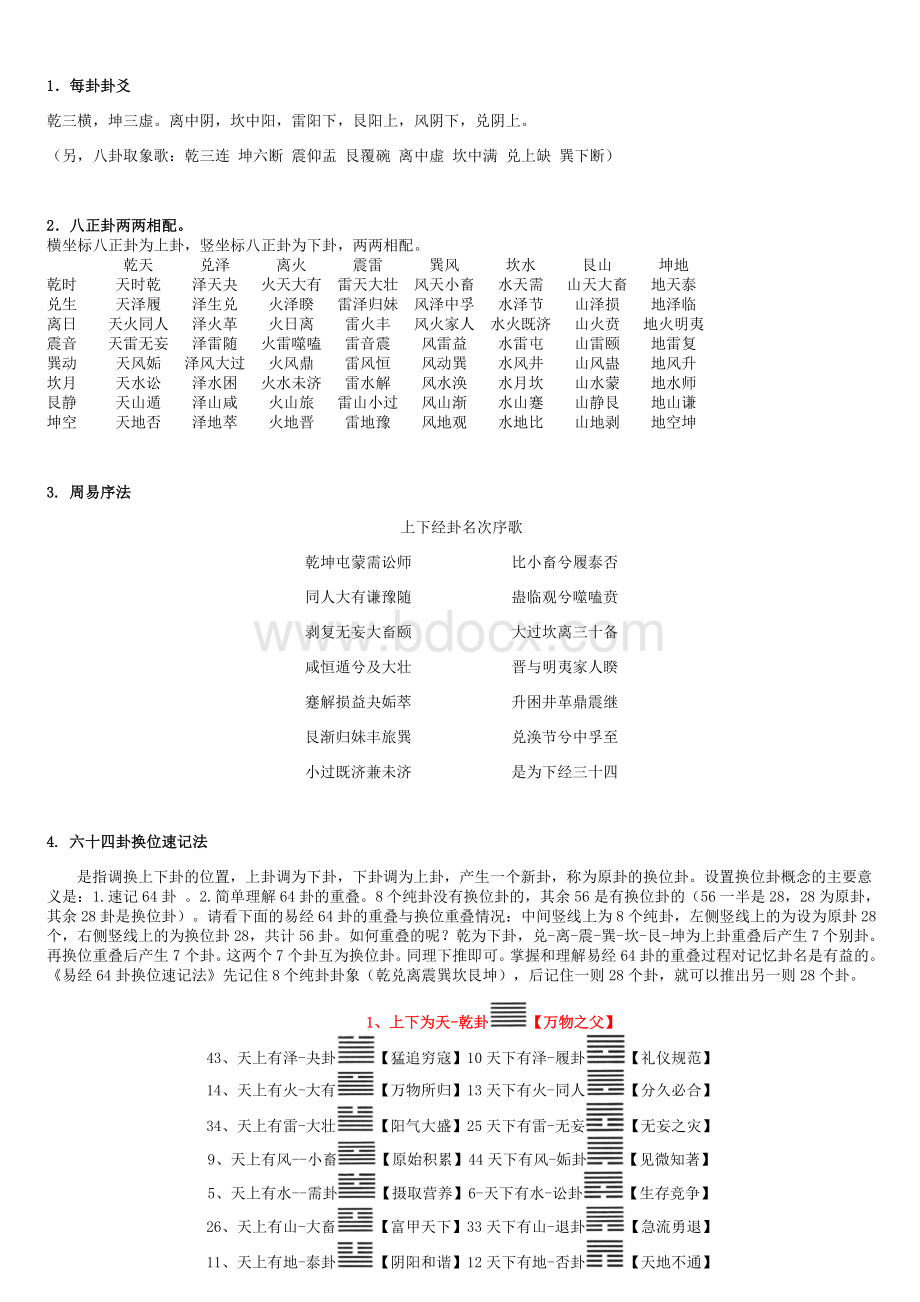 最经典的六十四卦速记法及图解Word文档下载推荐.doc