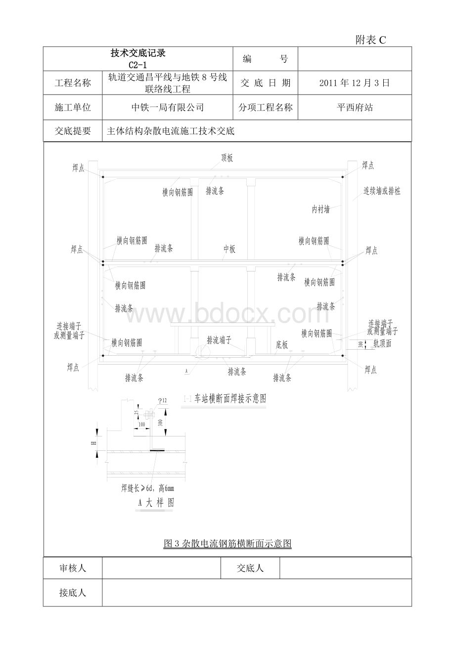 主体杂散电流施工技术交底.doc_第3页