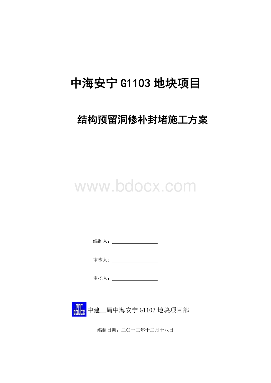 中海洞口修补施工方案.doc_第1页