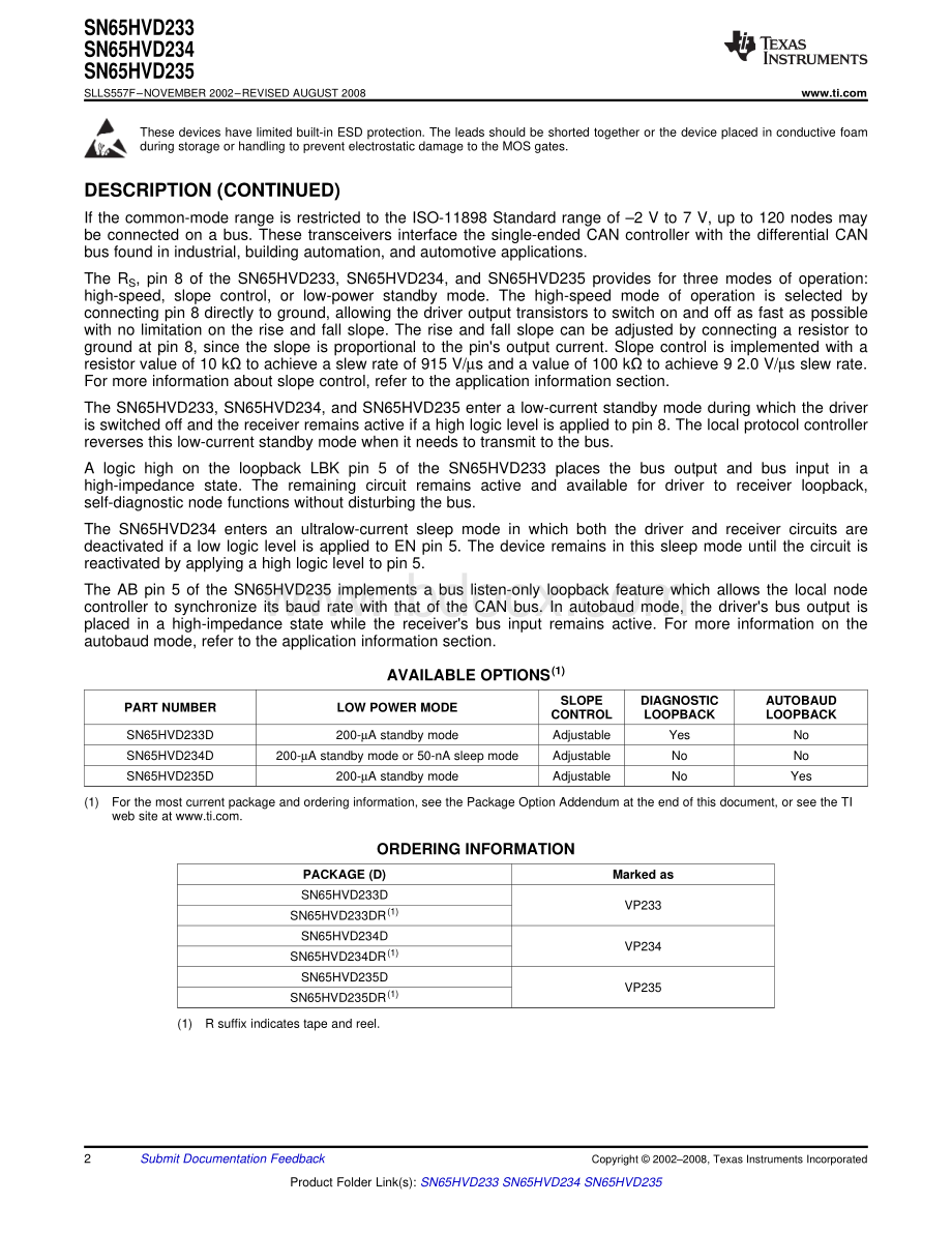 sn65hvd235.pdf_第2页