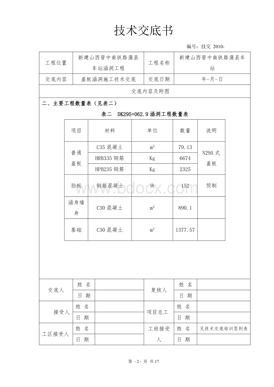 DK295+062.9钢筋盖板涵洞技术交底Word下载.doc_第2页