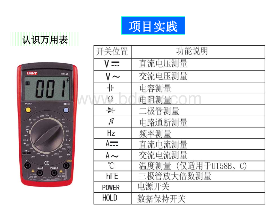 数字万用表测量三极管优质PPT.ppt