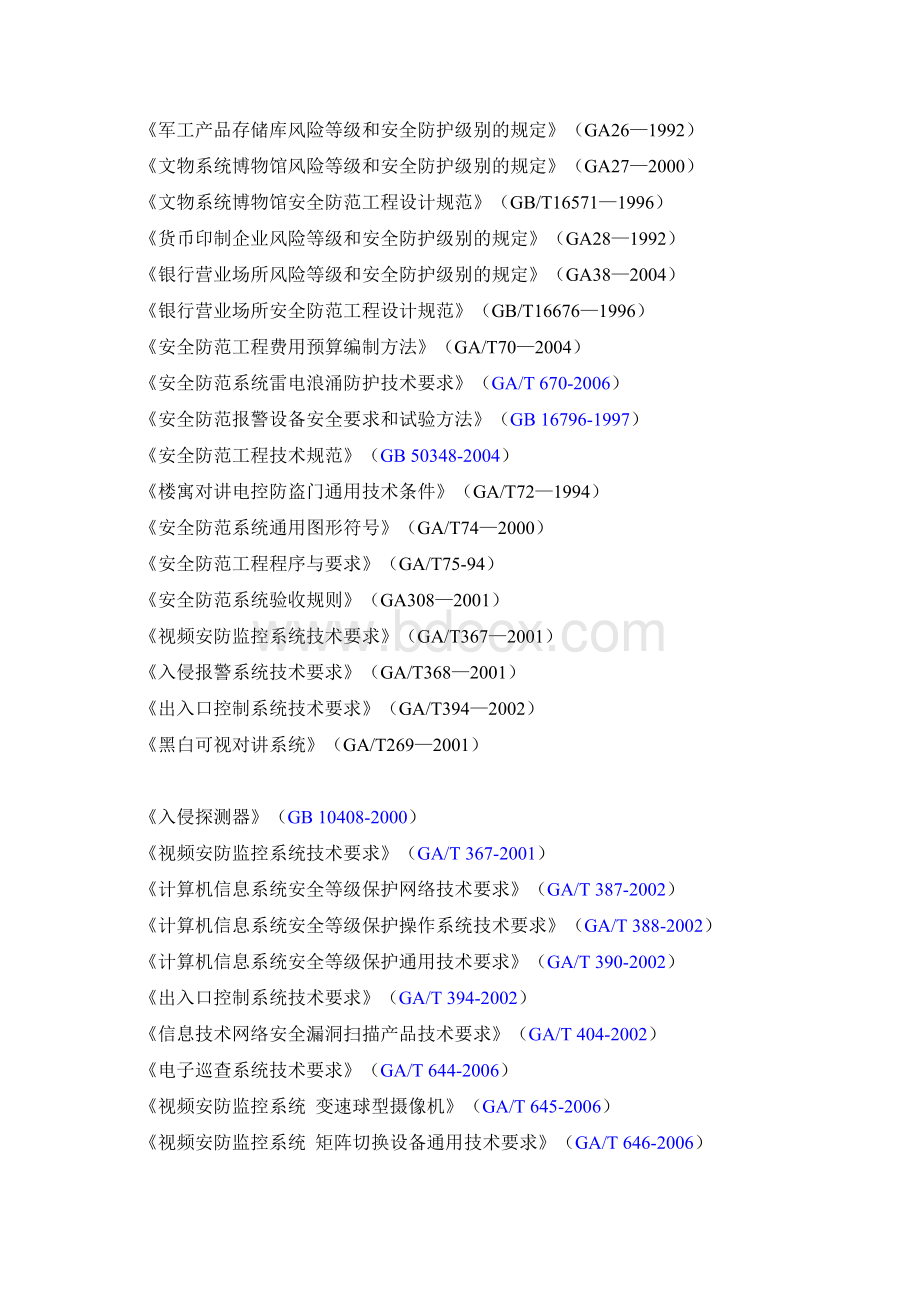 弱电设计师参考标准大全Word文档格式.docx_第1页