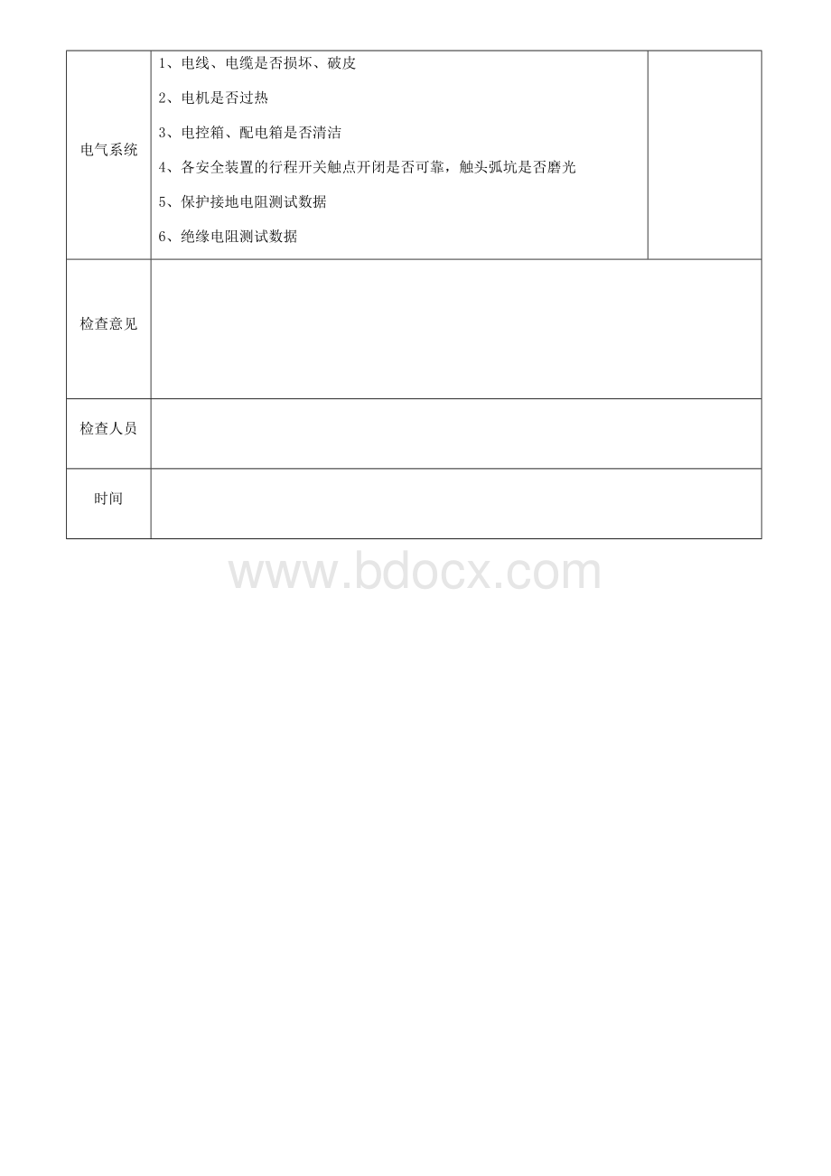 塔吊定期检查记录Word格式文档下载.docx_第2页