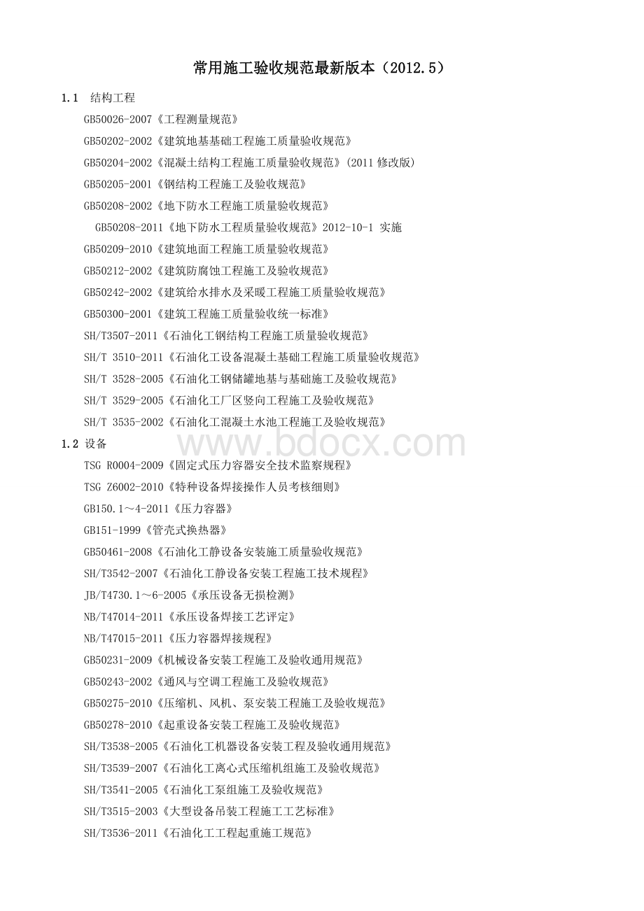 常用施工验收规范最新版本(2015.).doc_第1页