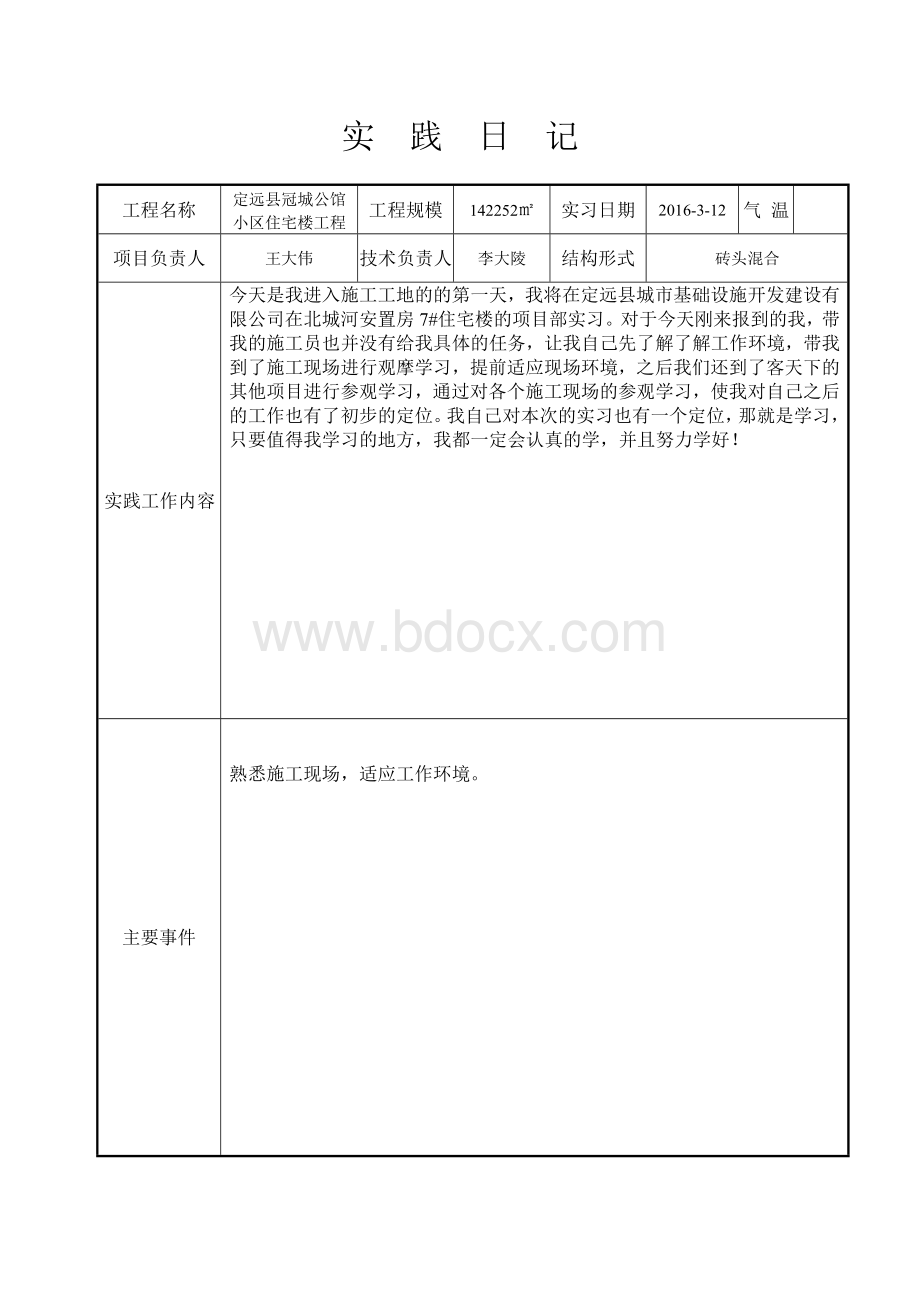 建筑施工日志30篇+一般版Word文档格式.doc