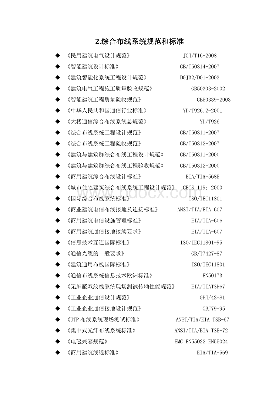 智能化系统常用规范和标准.doc_第3页