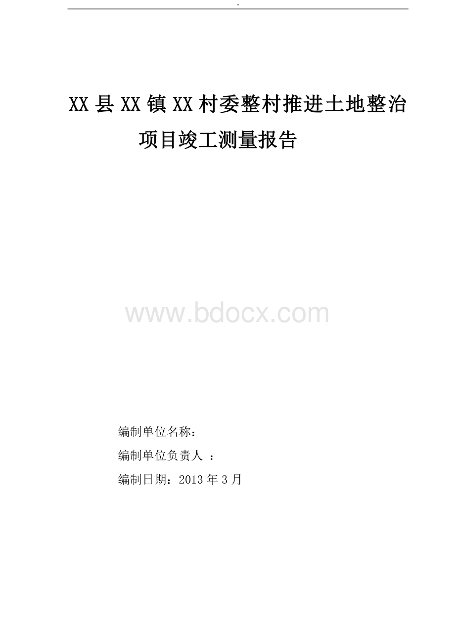 土地整治项目竣工测量报告Word文档格式.doc_第1页