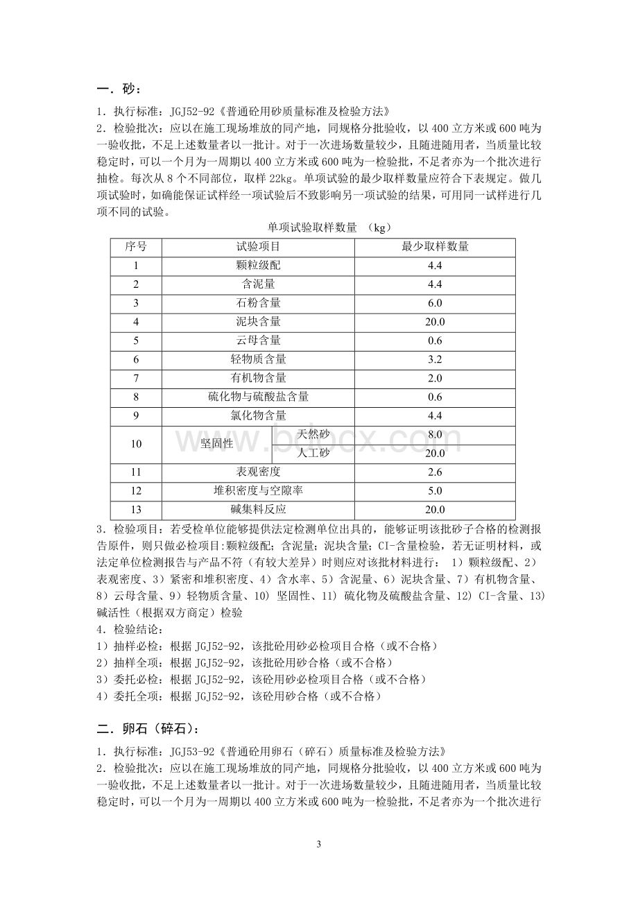 建筑施工实验室建筑材料见证取样检测试验标准.doc_第3页