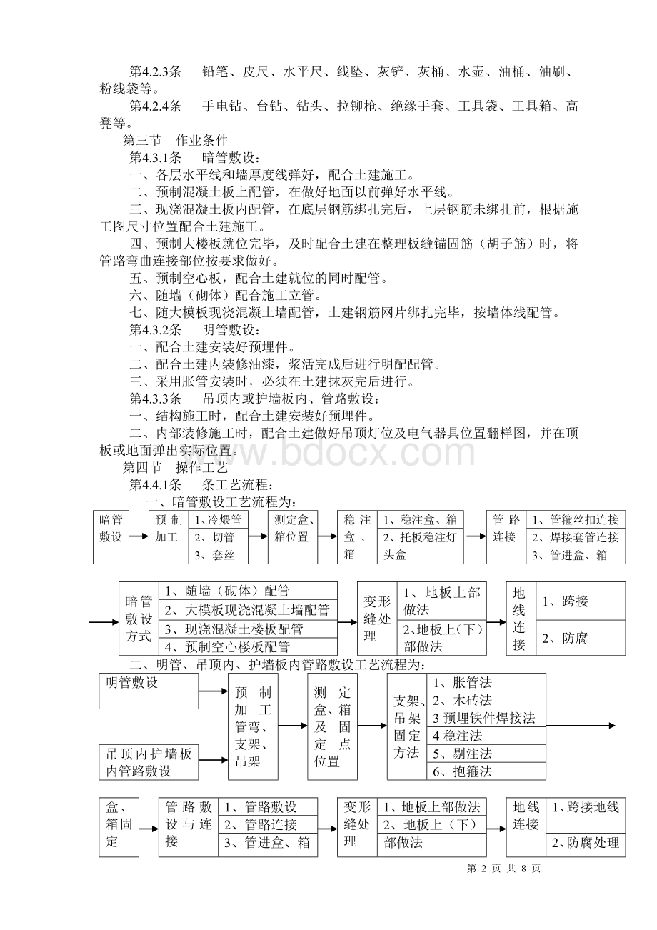 建筑电气施工工艺-第四章--钢管敷设工程Word格式.doc_第2页