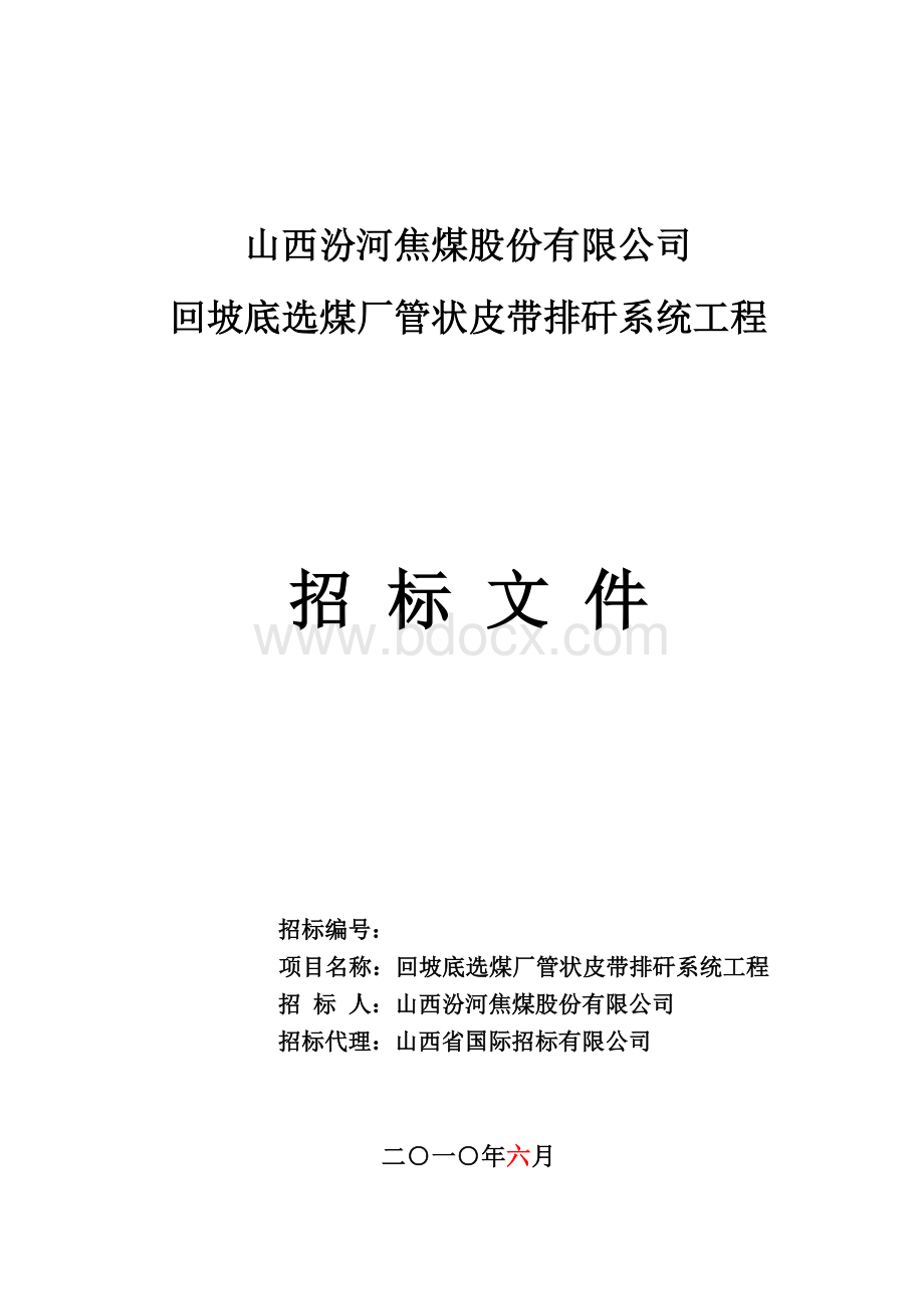 回坡底管状皮带招标文件发售版Word文件下载.doc