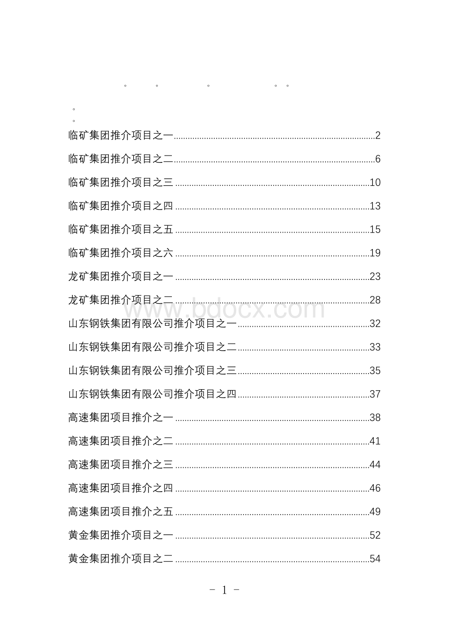 整理精品临矿集团推介项目之一Word格式.doc