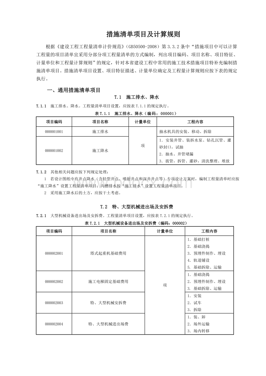 工程量清单规范措施清单项目及计算规则浙江省补充文档格式.doc_第1页