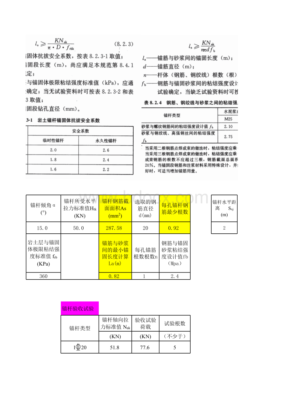 建筑边坡规范锚杆计算表.xls_第3页