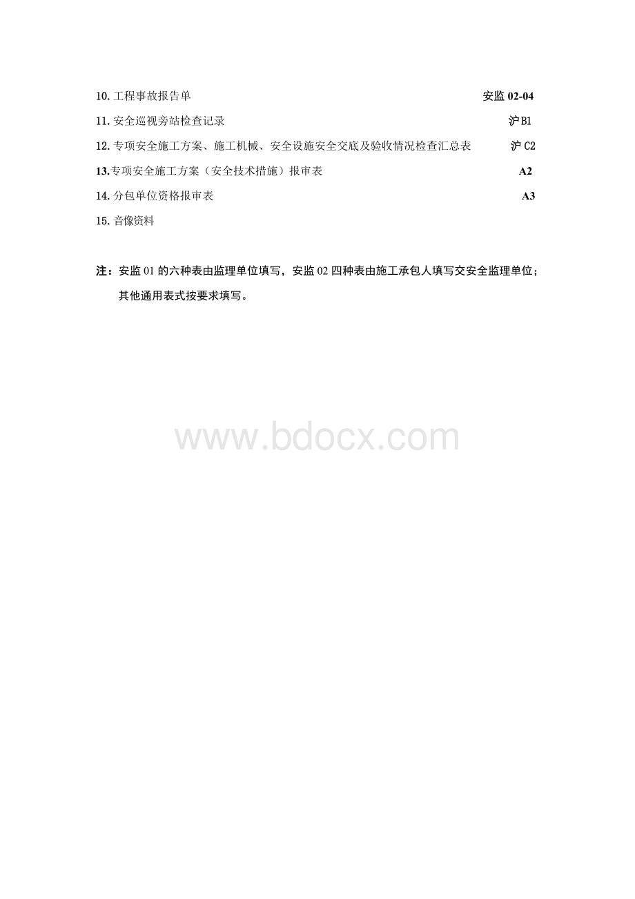 安全监理资料表式汇编Word格式文档下载.doc_第2页