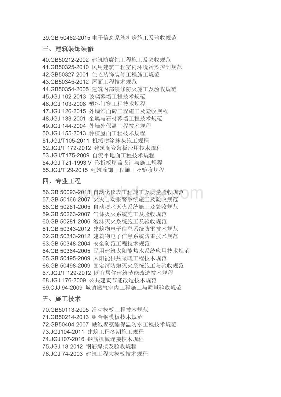 建筑施工类规范清单.doc_第2页