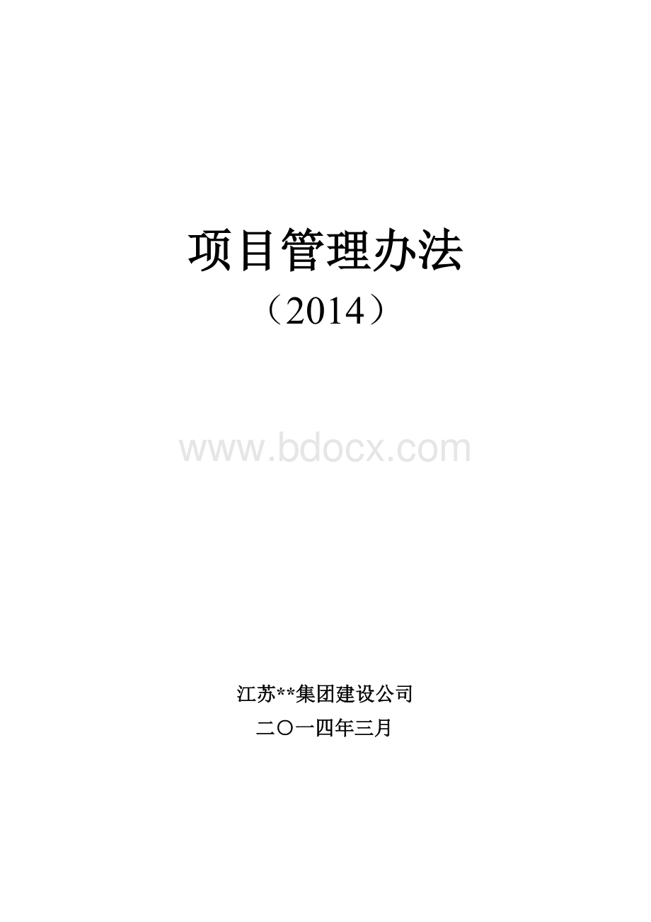 建设公司项目部管理办法.doc