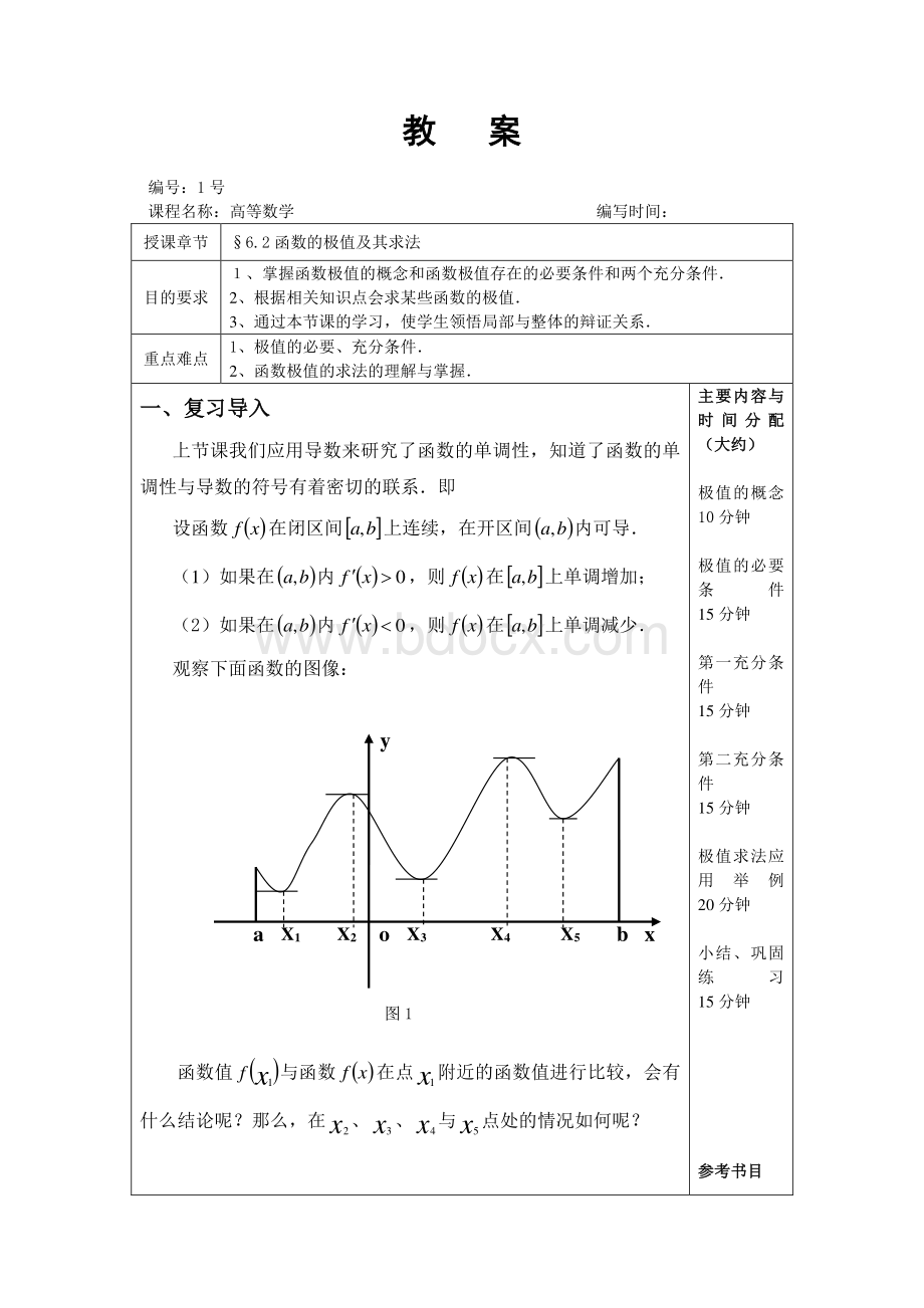 函数的极值教案.doc