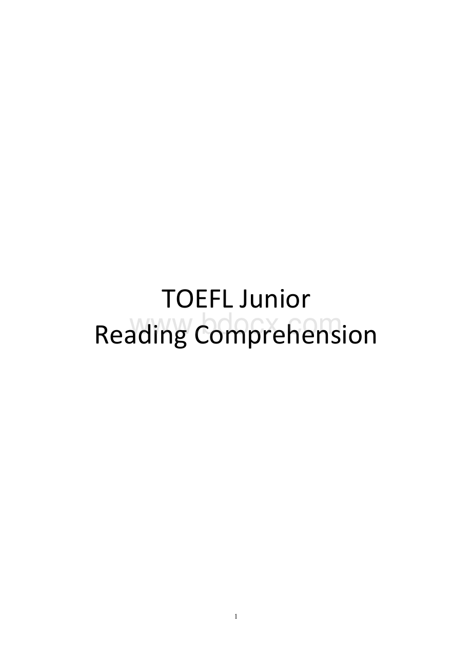 TOEFL Junior-大学阅读教材.docx_第1页