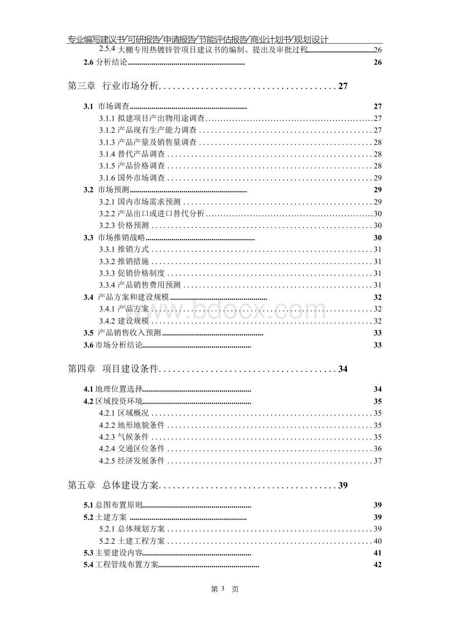 大棚专用热镀锌管项目可行性研究报告申请报告文档格式.docx_第3页