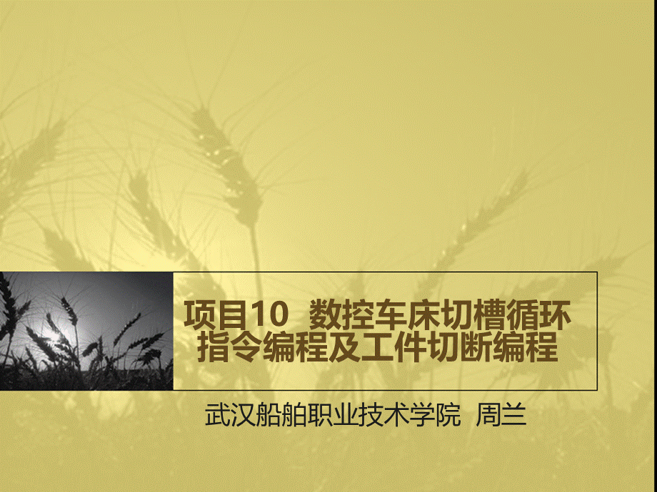 模块二项目10--数控车床切槽(钻孔)循环指令编程及工件切断编程PPT课件下载推荐.ppt_第1页